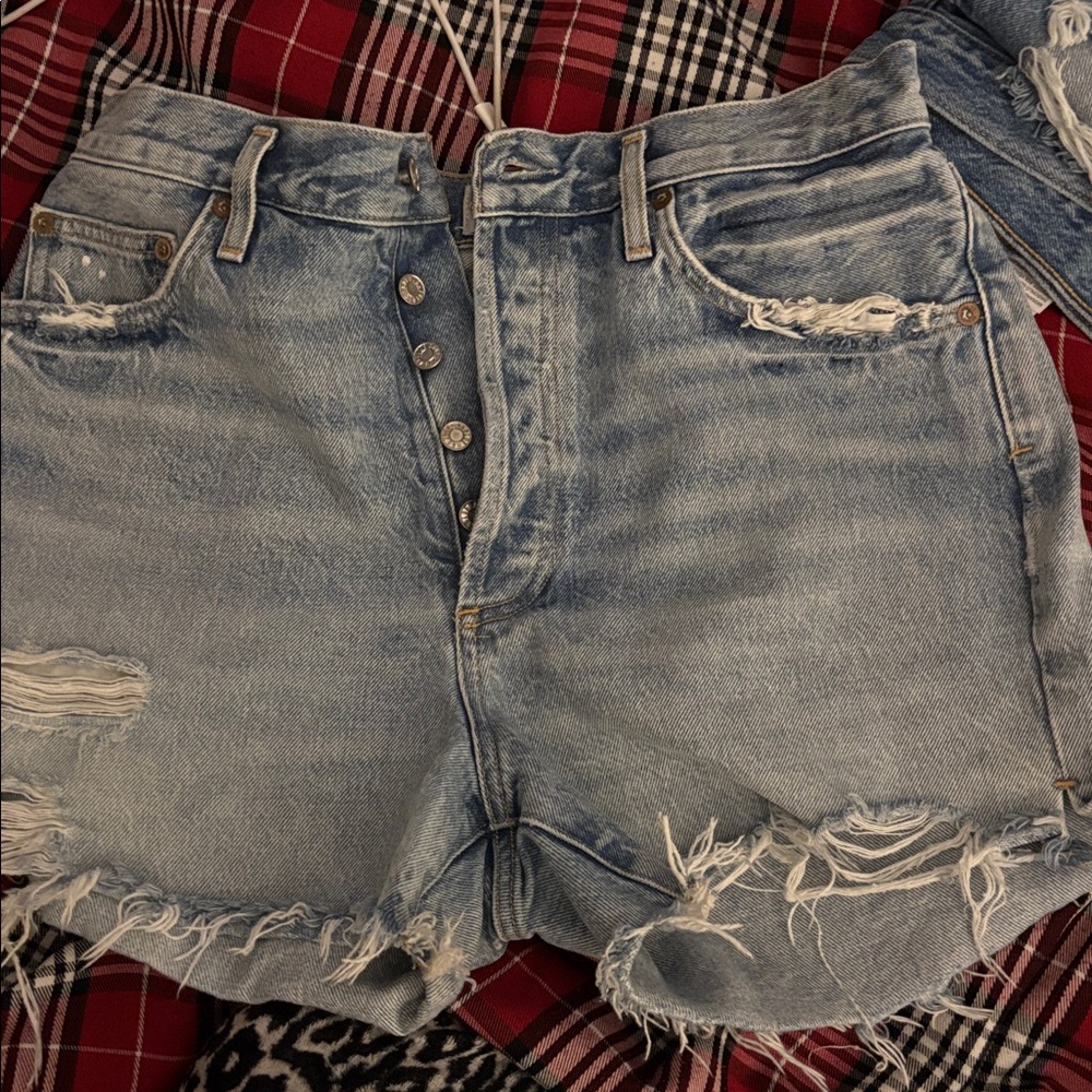 AGOLDE Parker Vintage Cutoff Shorts Cotton Distressed Size 30